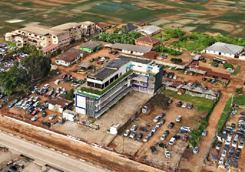 Live construction monitoring aerial view